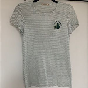 Marine Layer guacamole stripe tee